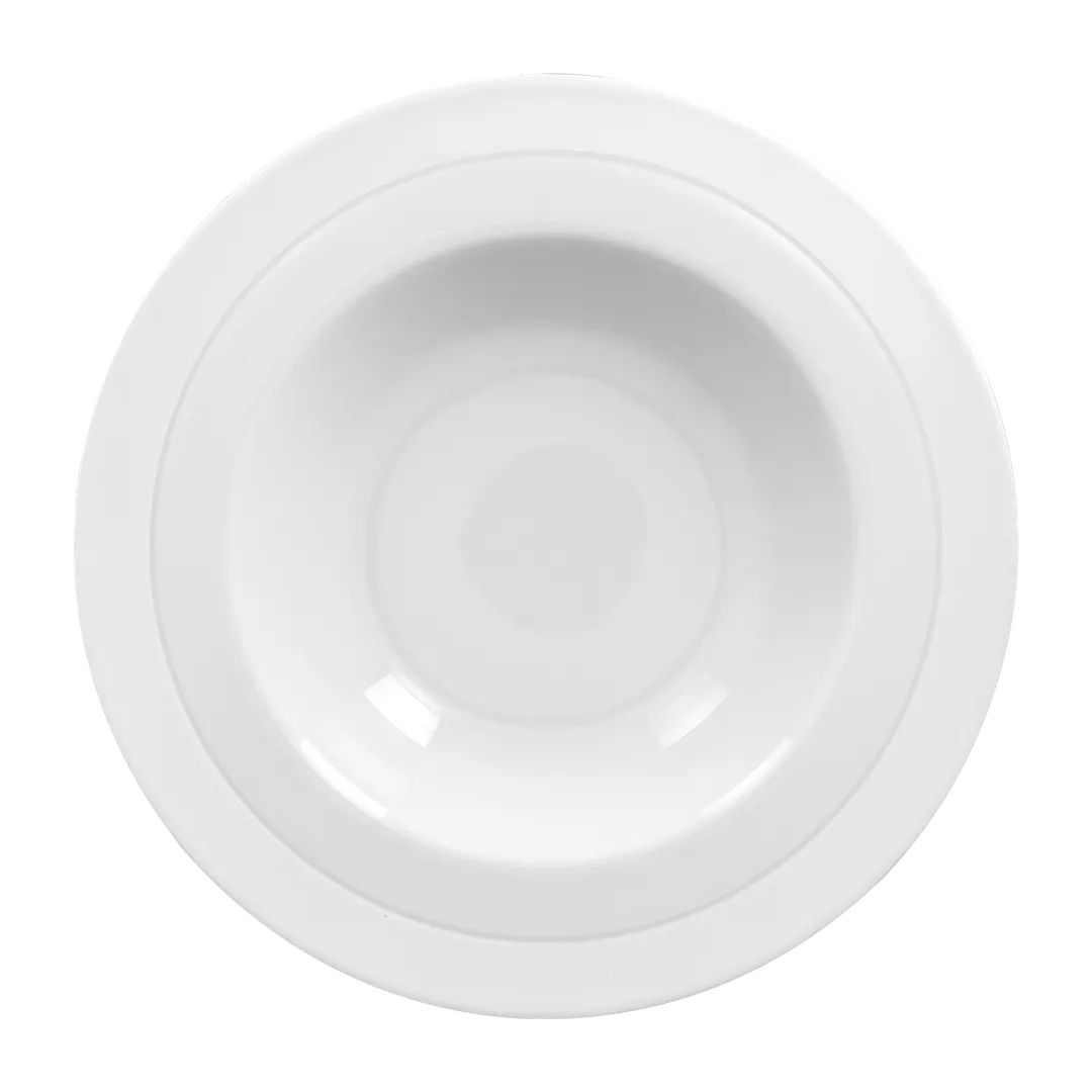 RAK Porcelain SUDP31 - 12.2" Round Deep Rim Porcelain Plate, Fridge/Freezer/Oven Safe - 6/Case