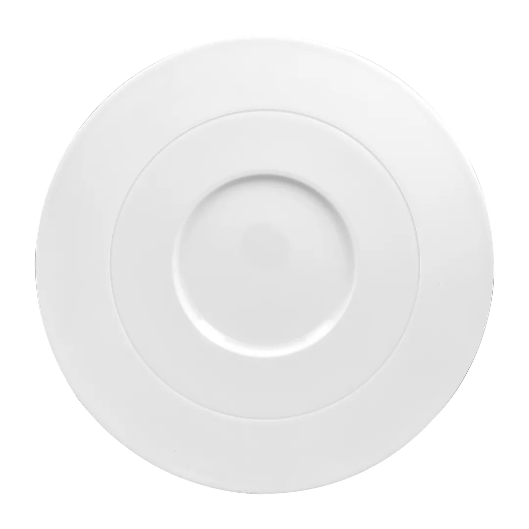 RAK Porcelain SUGF29 - Gourmet Round Plate, 11.4" Diameter, Flat Edge, Porcelain, 12/Case