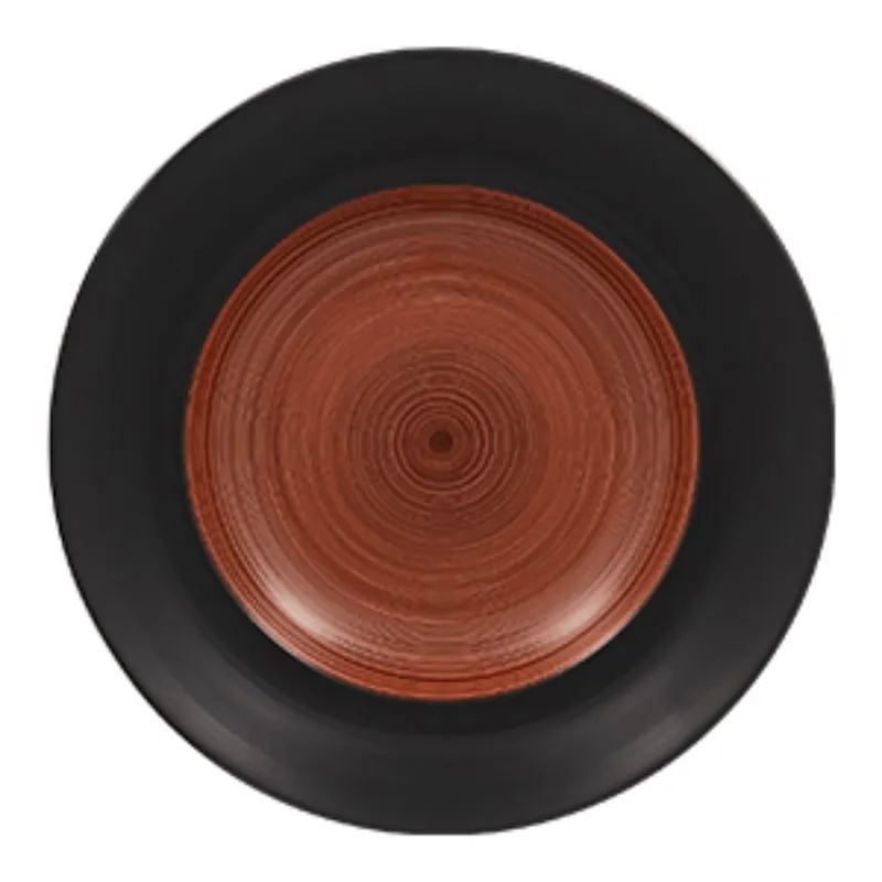 RAK Porcelain TRCLDP19BW - 7" Round Deep Porcelain Bowl, 11.85 oz Capacity, Walnut Finish, General Use - 12/Case