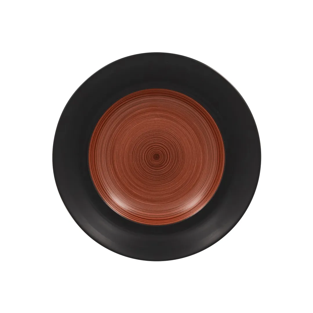 RAK Porcelain TRCLDP26BW Round 10" (10.25") 32 oz Porcelain Bowl Walnut Oven Safe - 12/Case