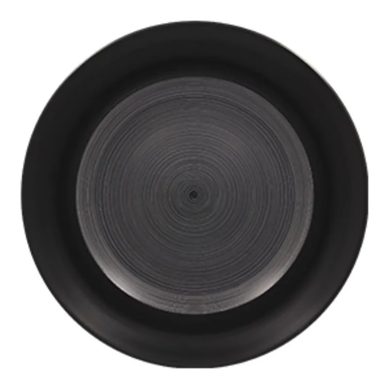 RAK Porcelain TRCLFP15BG - 5.9" Round Edge China Plate, Grey Porcelain, Oven Microwave Safe - 24/Case