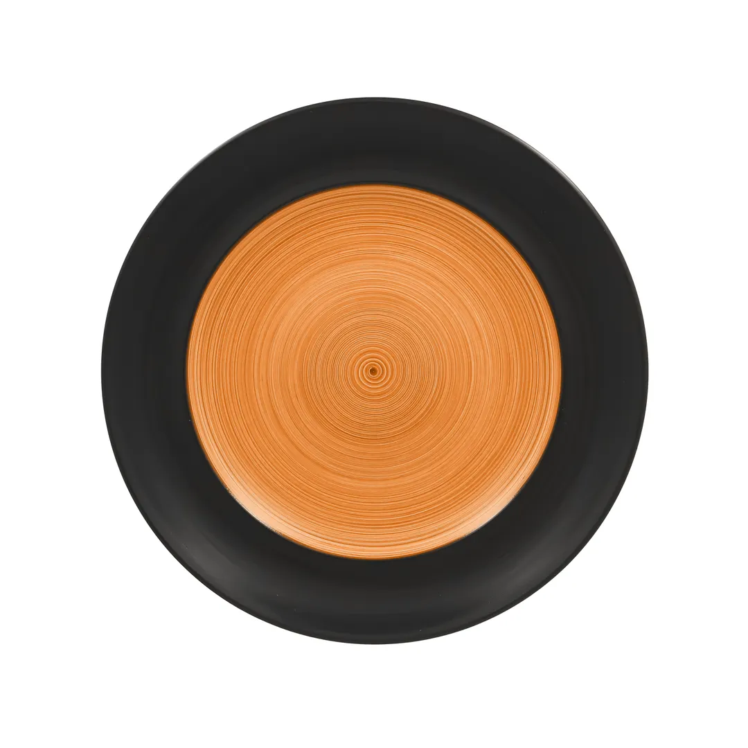 RAK Porcelain TRCLFP29BC Trinidad Plate, 11.4" Round Flat Edge Porcelain, Fridge/Freezer Safe - 12/Case