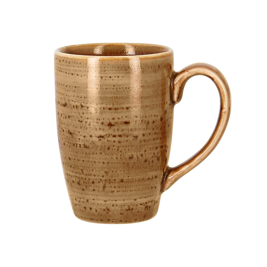 RAK Porcelain TWBAFM30SH Twirl Mug, 10.15 oz 3"-1/8" Dia x 4"-1/4" H, Porcelain, Dishwasher Safe - 6/Case