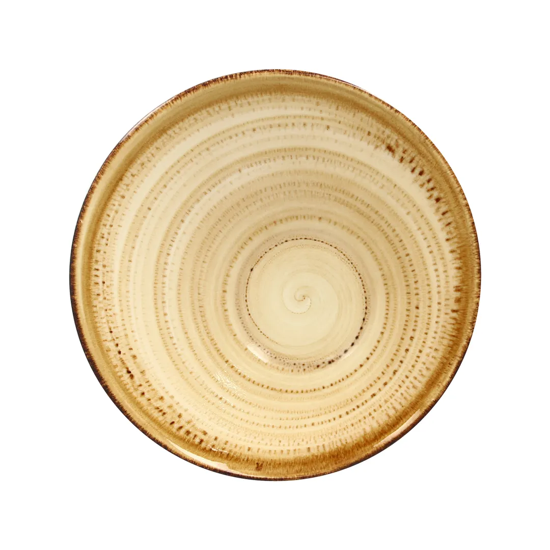 RAK Porcelain TWBUBA22BE Twirl Bowl – 22 oz (8‑5/8″) Porcelain, Dishwasher & Microwave Safe - 4/Case