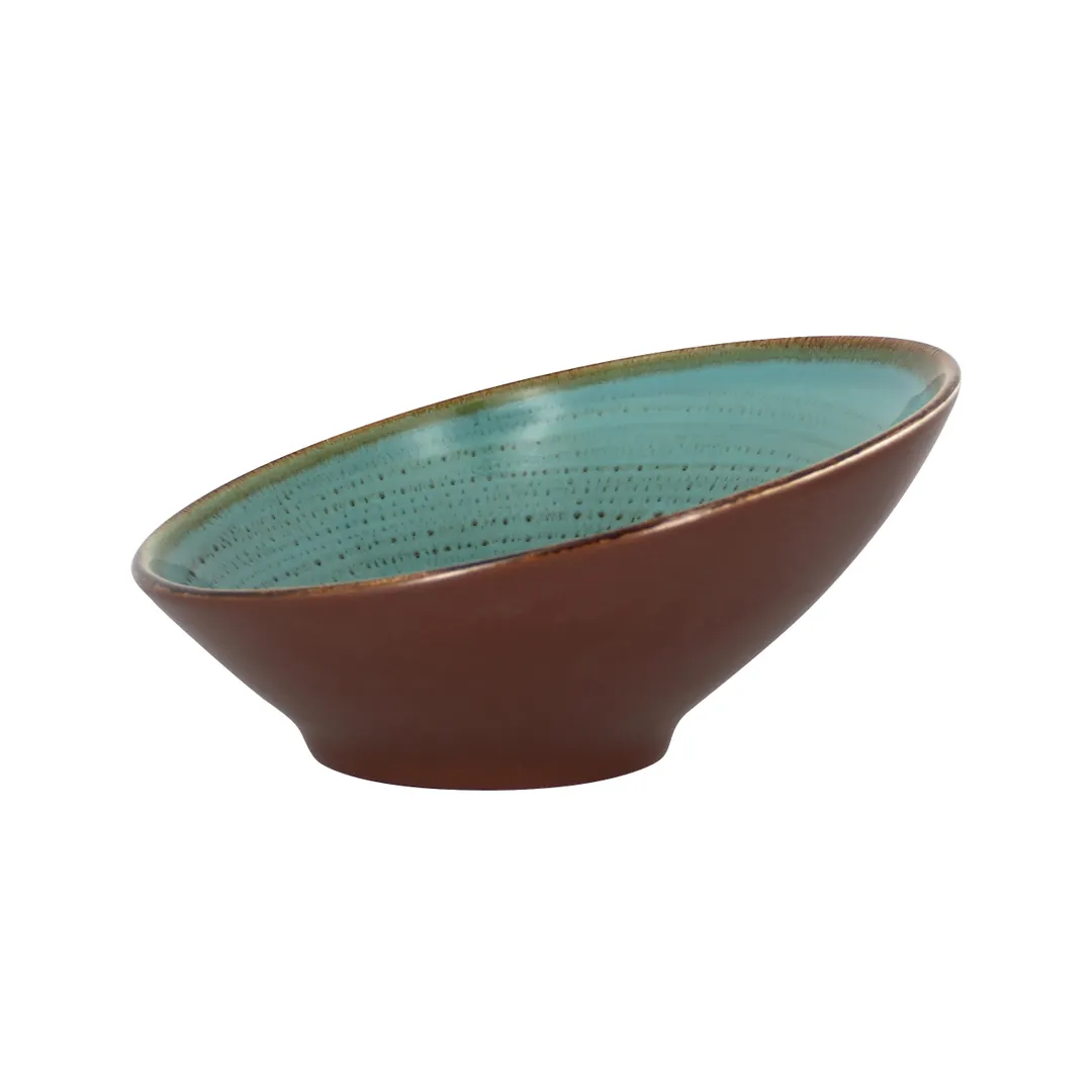 RAK Porcelain TWBUBA22LA Twirl Bowl – 22 oz (8" Dia) Slanted Porcelain, Dishwasher Safe - 1/Case