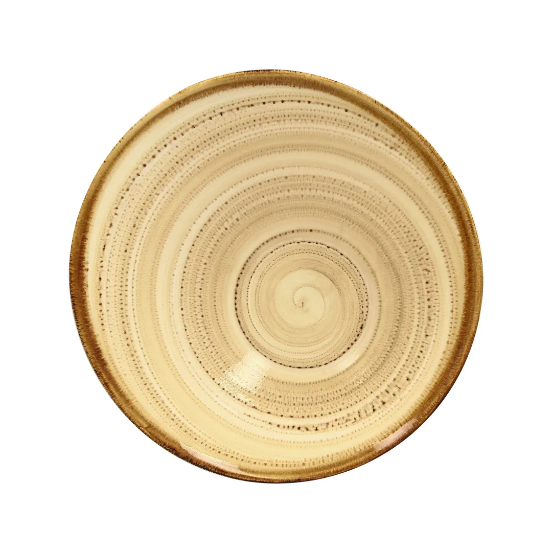 RAK Porcelain TWBUBA29BE Twirl Bowl, 54 oz 11‑3/8" Porcelain Beach, Dishwasher Safe - 1/Case