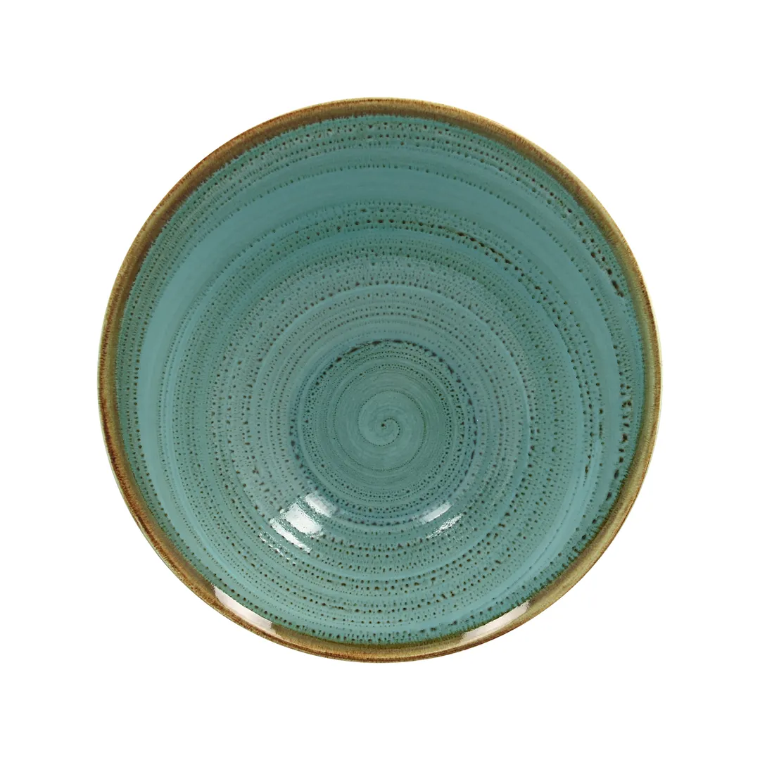 RAK Porcelain TWBUBA29LA Twirl Bowl, 54‑Ounce 11‑3/8" Slanted Porcelain, Microwave Safe - 1/Case