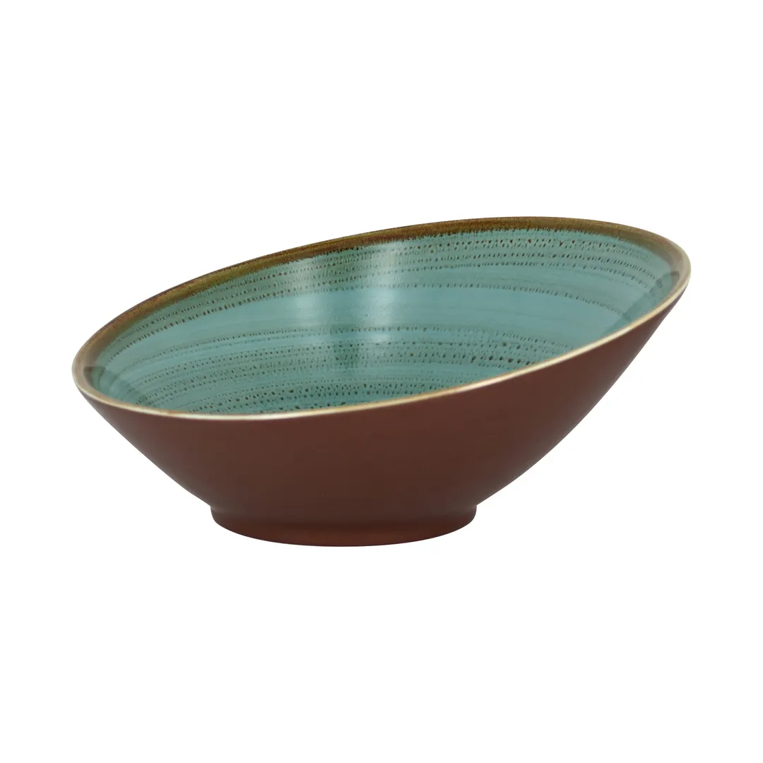 RAK Porcelain TWBUBA29LA Twirl Bowl, 54‑Ounce 11‑3/8" Slanted Porcelain, Microwave Safe - 1/Case