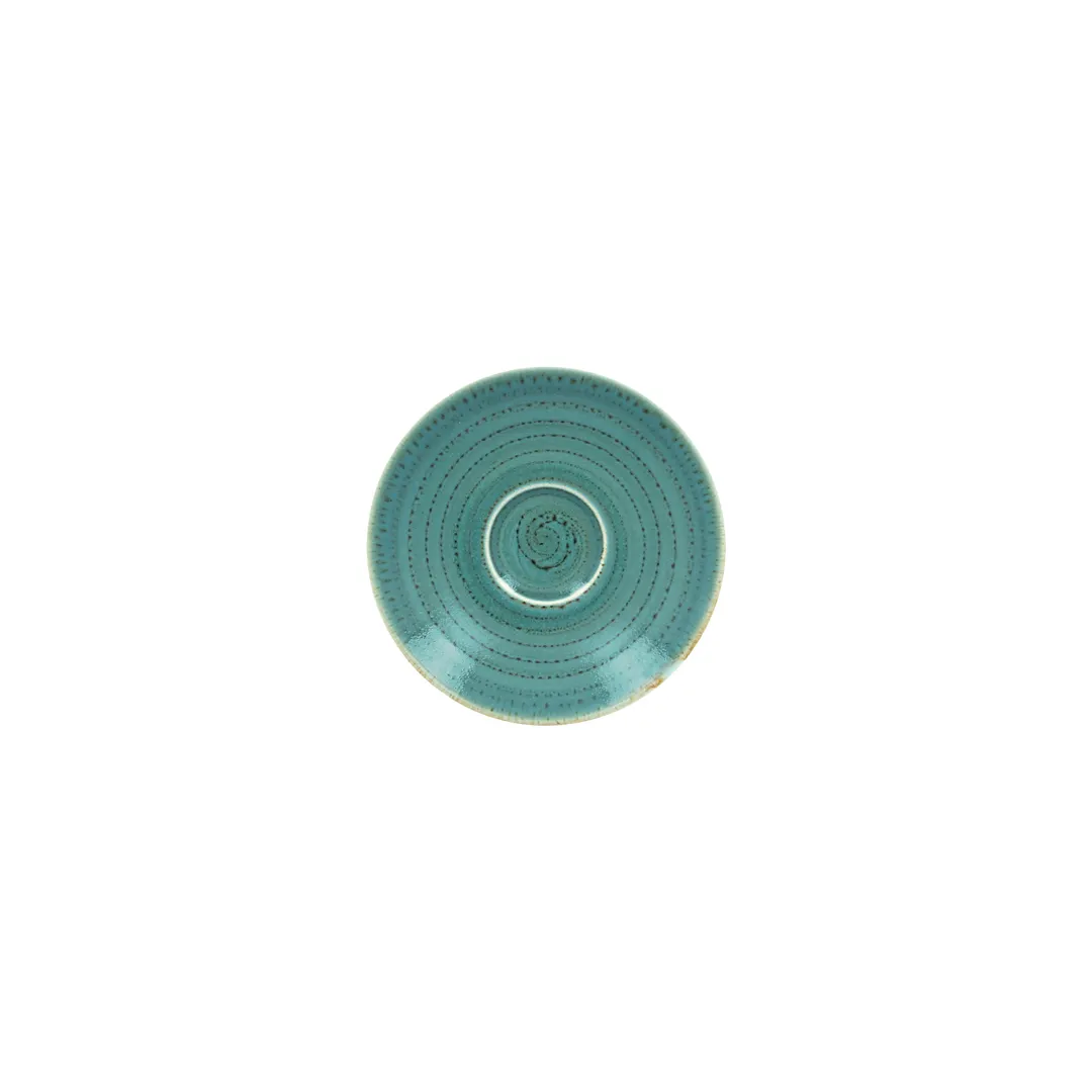 RAK Porcelain TWCLSA13LA - Twirl Saucer 5.0"-5.49" Dia, Porcelain, Lagoon, Microwave Safe - 12/Case