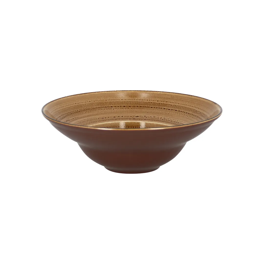 RAK Porcelain TWCLXD23SH - 9" Twirl Plate, 10‑13/16 oz Capacity, Porcelain, Dishwasher Safe - 6/Case