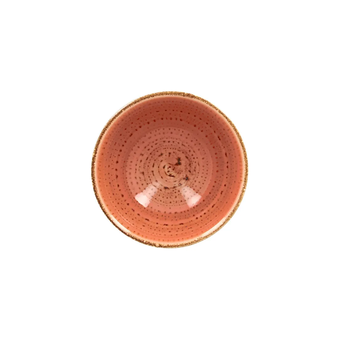 RAK Porcelain TWNNBW12CO Twirl Bowl, 9‑1/8 oz (4‑3/4" Dia.) Coral Porcelain, Safe - 12/Case