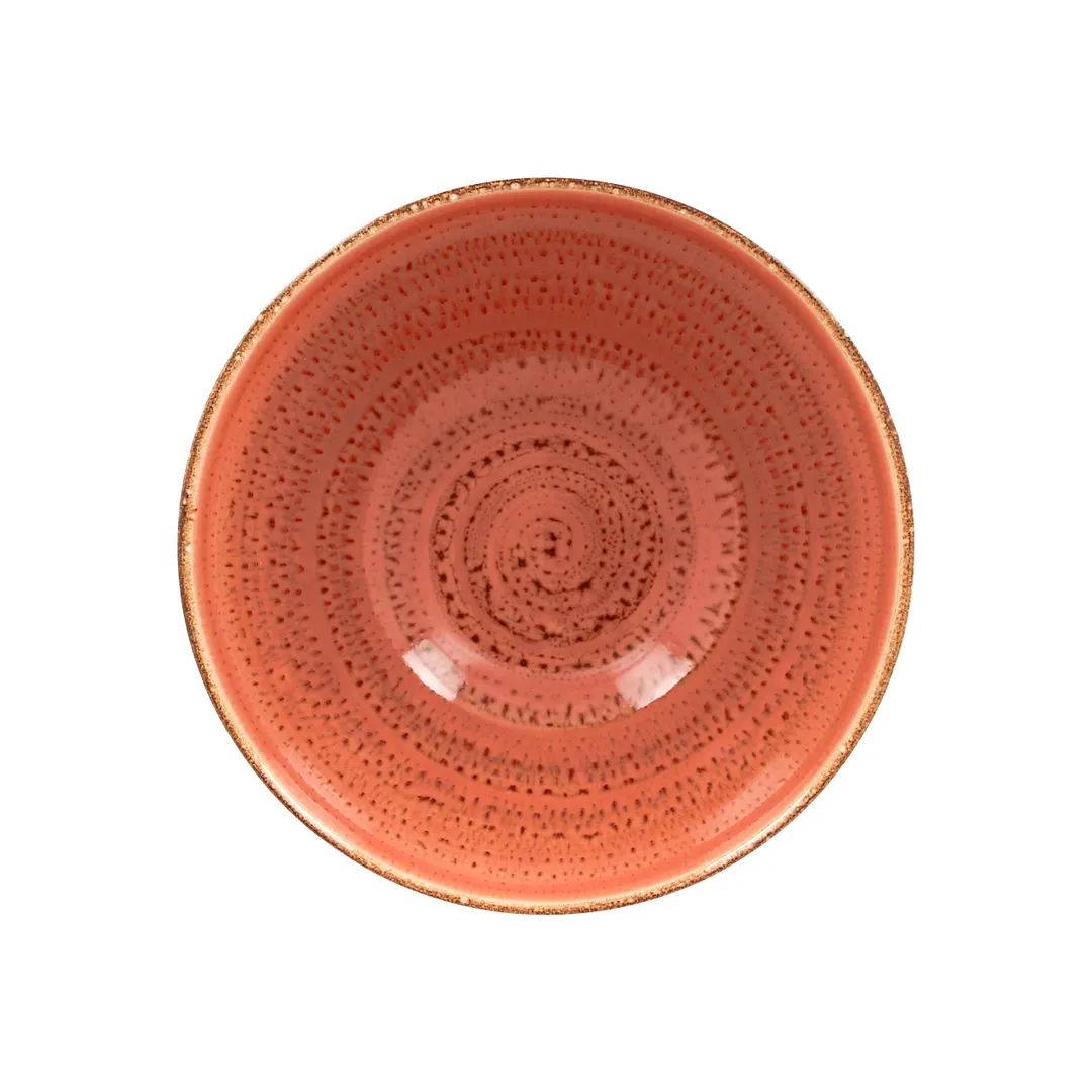 RAK Porcelain TWNNBW20CO - Twirl Cereal Bowl, 7" Diameter, 30 oz Coral Porcelain - 6/Case