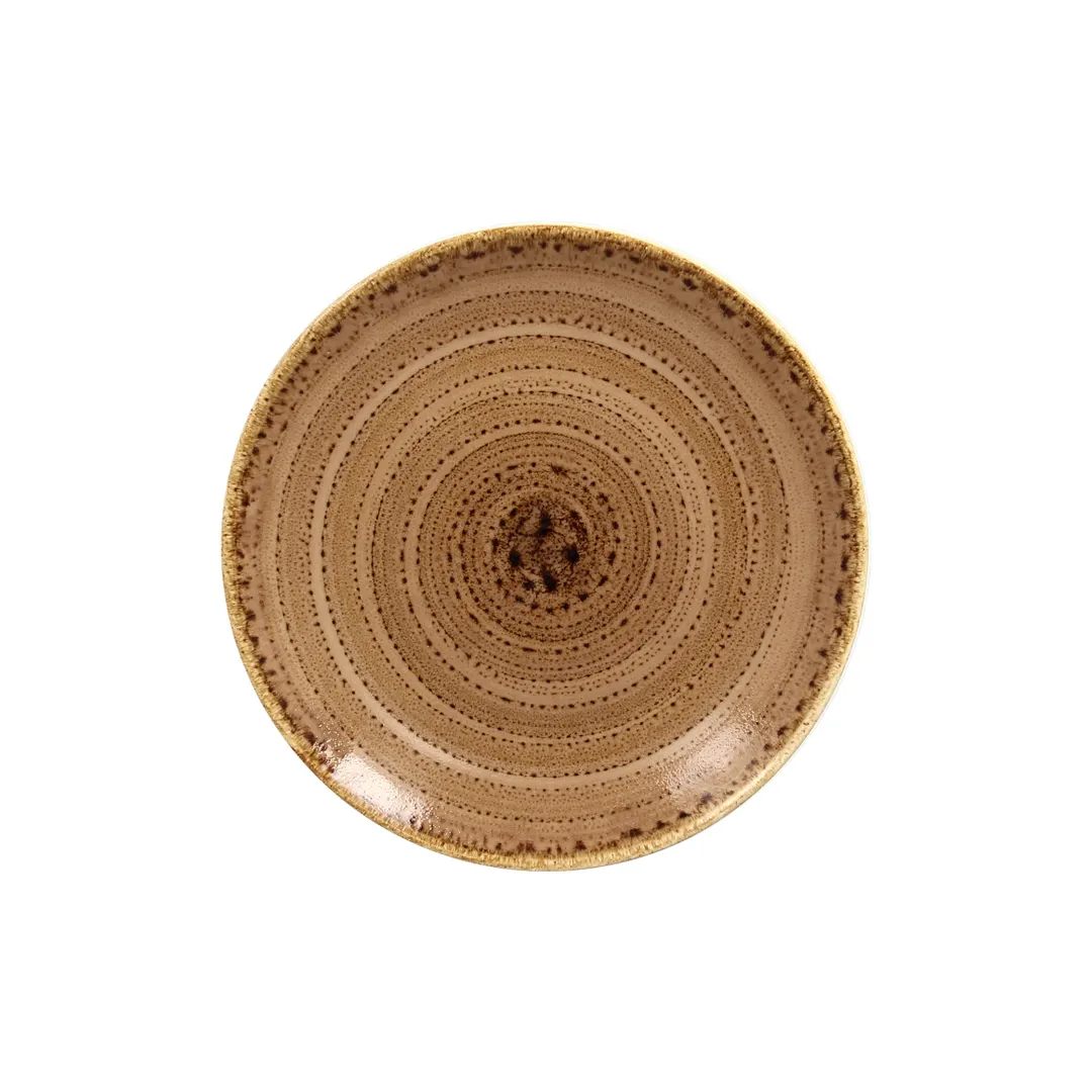 RAK Porcelain TWNNPR15SH - Twirl Round China Plate 5-15/16" Coupe Rim, Dishwasher Safe - 24/Case