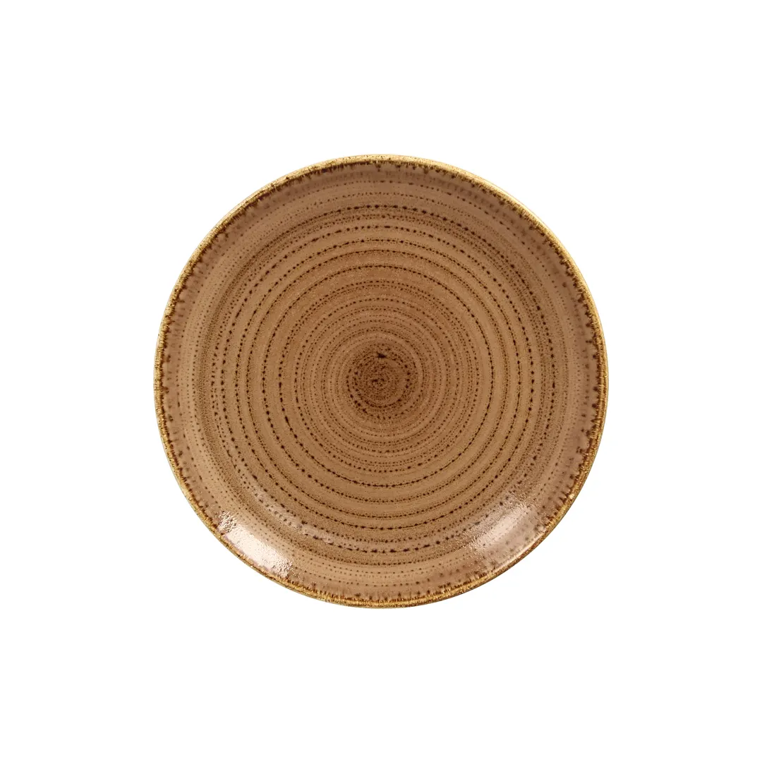 RAK Porcelain TWNNPR21SH - 8¼" Round Flat‑Edge Coupe Porcelain Plate, Dishwasher Safe - 12/Case