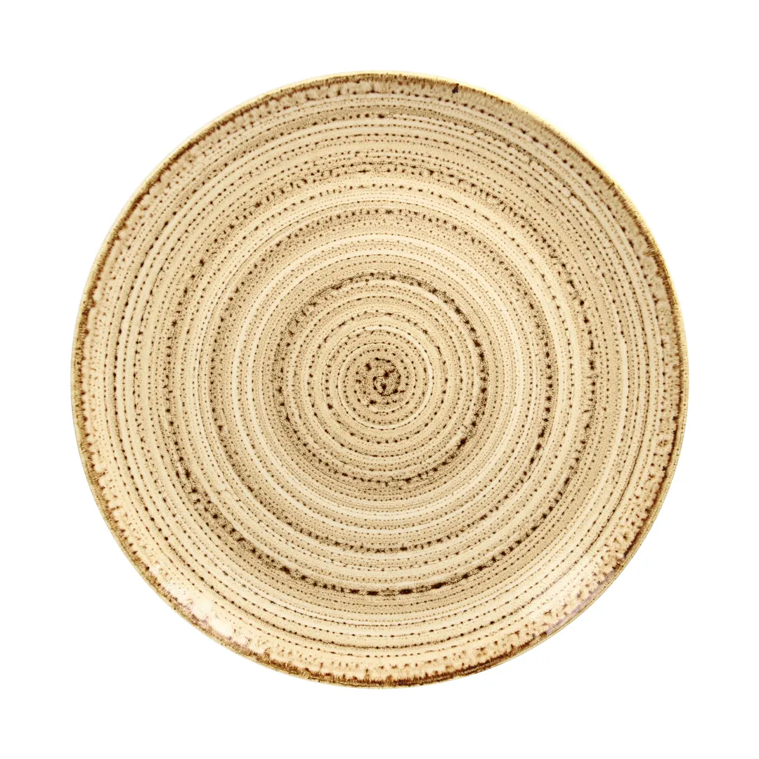 RAK Porcelain TWNNPR29BE - Plate 11.375" Diameter, Flat Coupe Rim, Porcelain, Dishwasher Safe - 12/Case