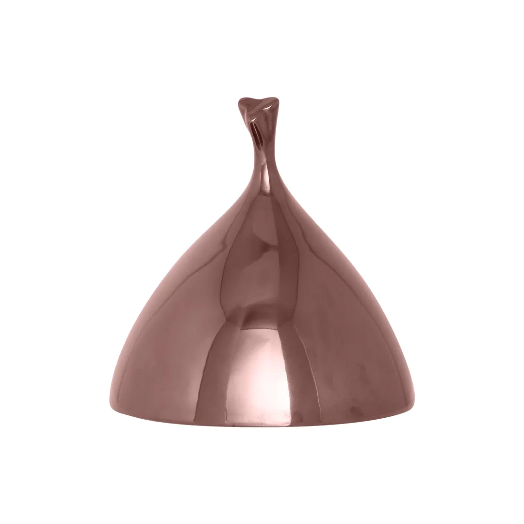 RAK Porcelain UHDCL18B Hide Clover Cloche, 7-1/10" Round Bronze Porcelain Cover, Oven Safe - 2/Case