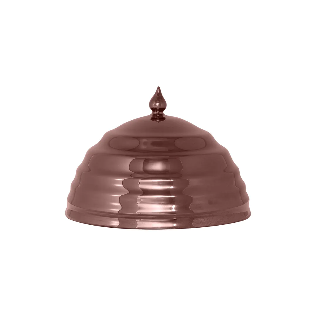 RAK Porcelain UHDDP18B Hide Drop Cloche, 7.1" Round Bronze Porcelain Plate Cover, Oven Safe - 1/Case