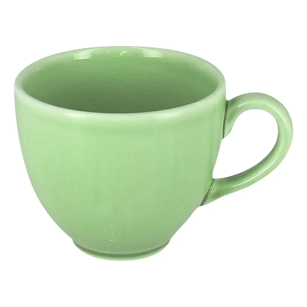 RAK Porcelain VNCLCU23GR Coffee Cup 7-7/9 oz Green Porcelain Microwave & Dishwasher Safe - 12/Case