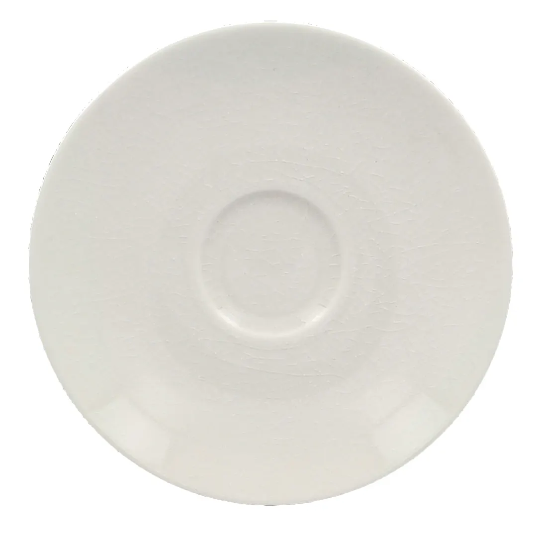RAK Porcelain VNCLSA13WH Round Saucer, 5"-5.5" Diameter, White Glaze, Microwave Safe - 12/Case