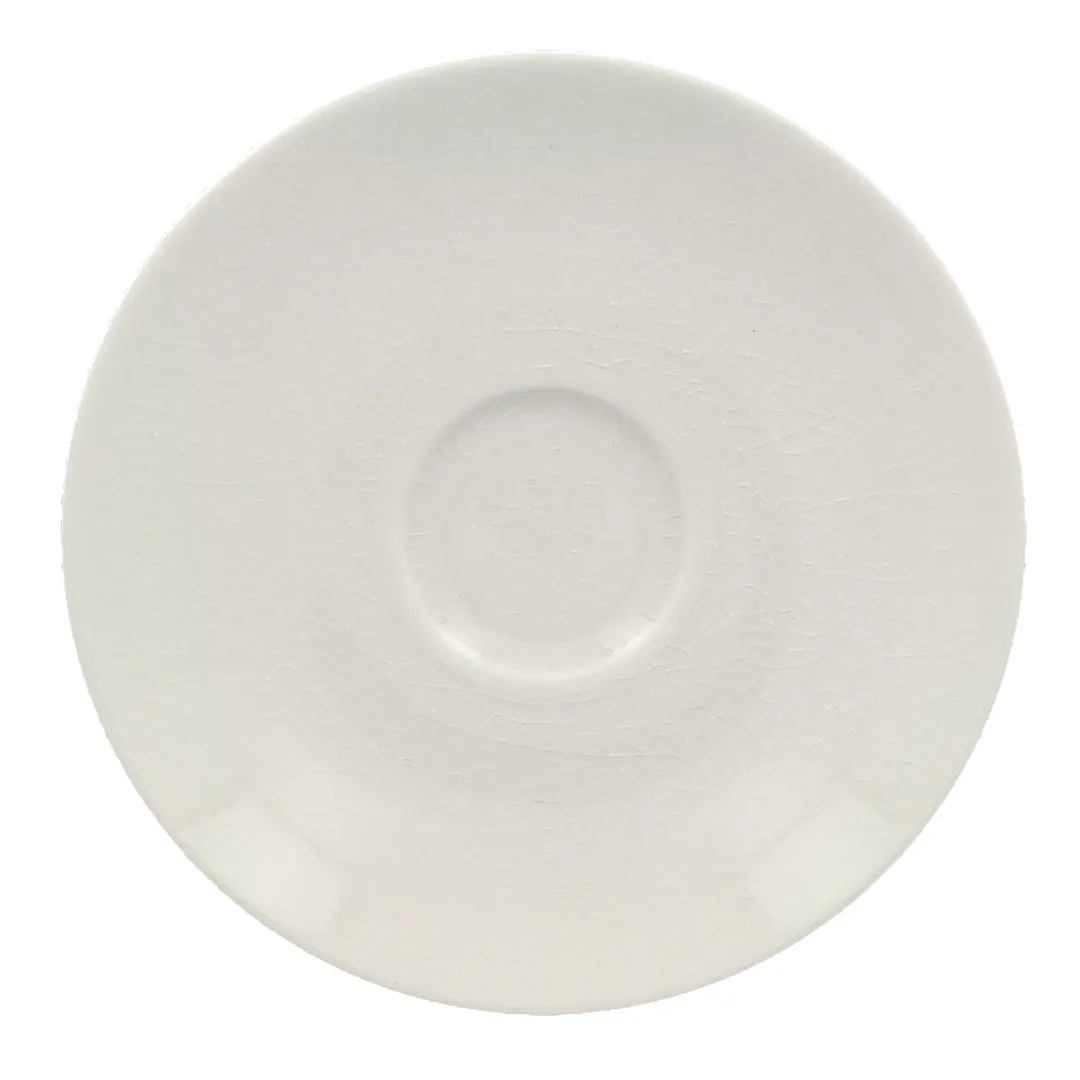 RAK Porcelain VNCLSA15WH Round Saucer 6" White Porcelain Microwave Safe - 12/Case