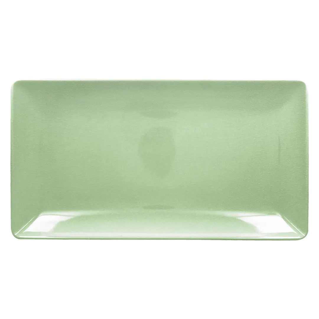 RAK Porcelain VNEDRG33GR Rect Plate 13.2" x 7.125" Porcelain, Microwave/Dishwasher Safe - 6/Case