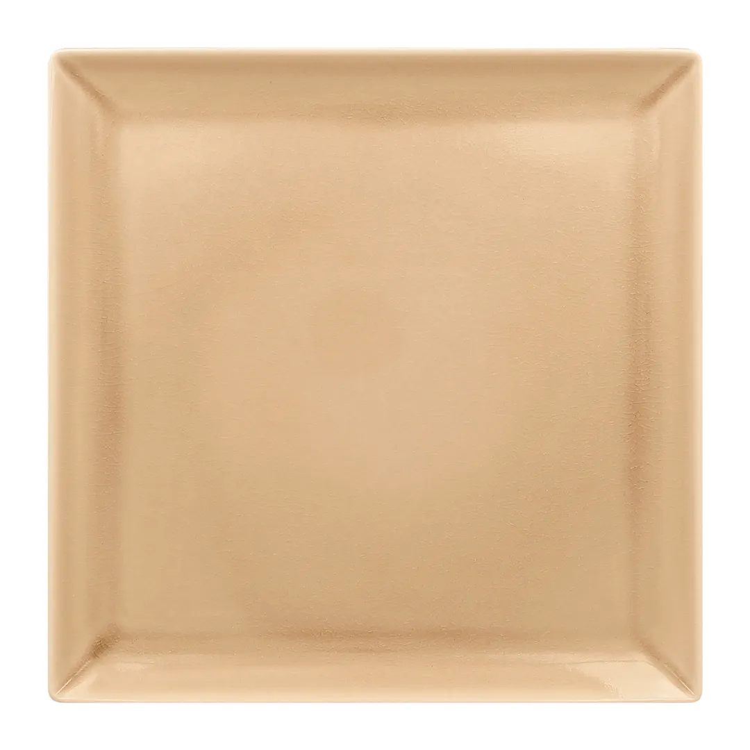 RAK Porcelain VNEDSQ27BG - Vintage Square Plate 10.625" Beige Porcelain, Lead-Free, Safe - 12/Case