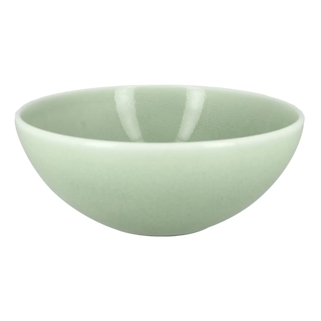 RAK Porcelain VNNNBW20GR - Green 32 oz Cereal Bowl, 7‑7/8" Porcelain, Dishwasher Safe - 6/Case