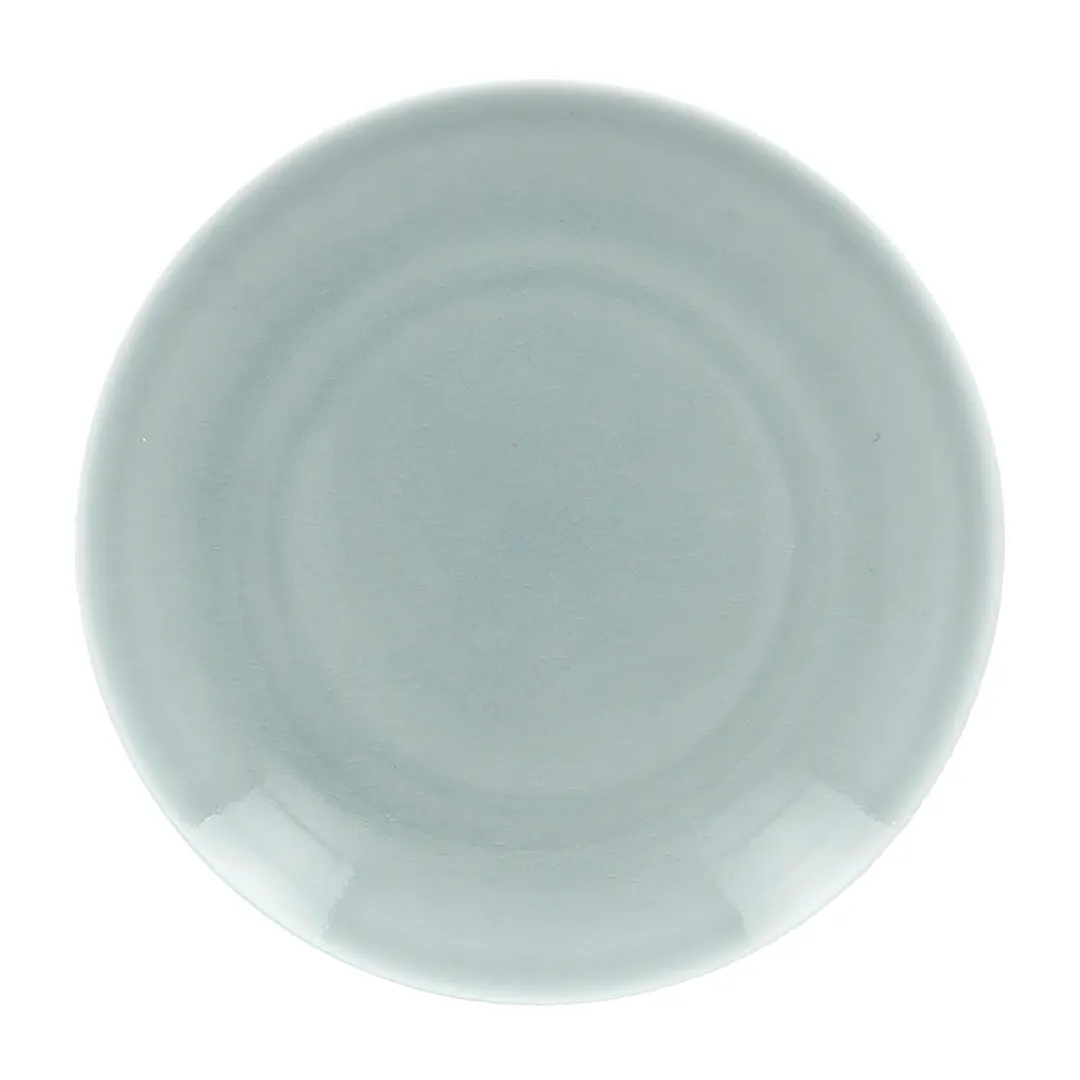 RAK Porcelain VNNNPR15BL 6" Round Blue China Plate, Porcelain, Microwave & Dishwasher Safe - 24/Case