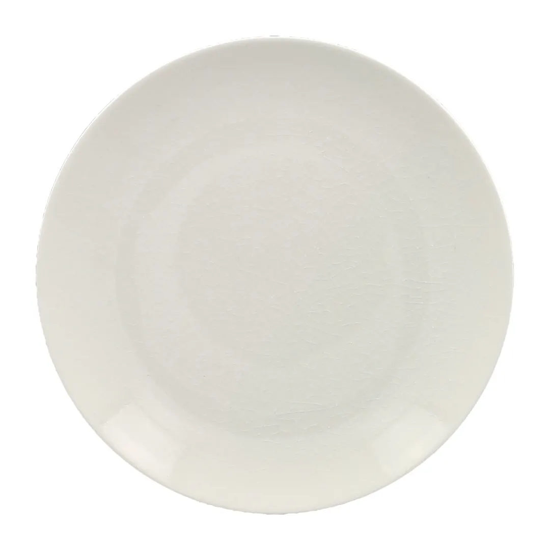 RAK Porcelain VNNNPR18WH 7" Round White Porcelain Plate, Coupe Rim, Microwave Safe - 24/Case
