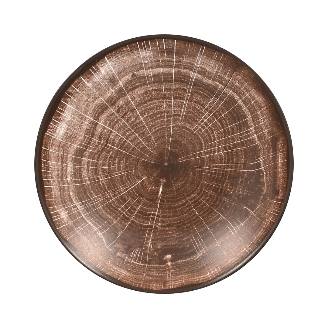 RAK Porcelain WDBUBC26OB - 10" Round Oak Brown Bowl, 40‑4/7 oz (1.25 qt) Porcelain, Lead‑Free - 12/Case