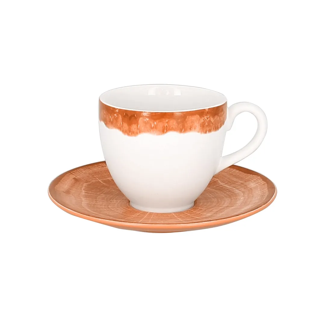RAK Porcelain WDCLSA15CO - 6" Round Saucer, Orange Porcelain, Oven/Microwave Safe - 12/Case