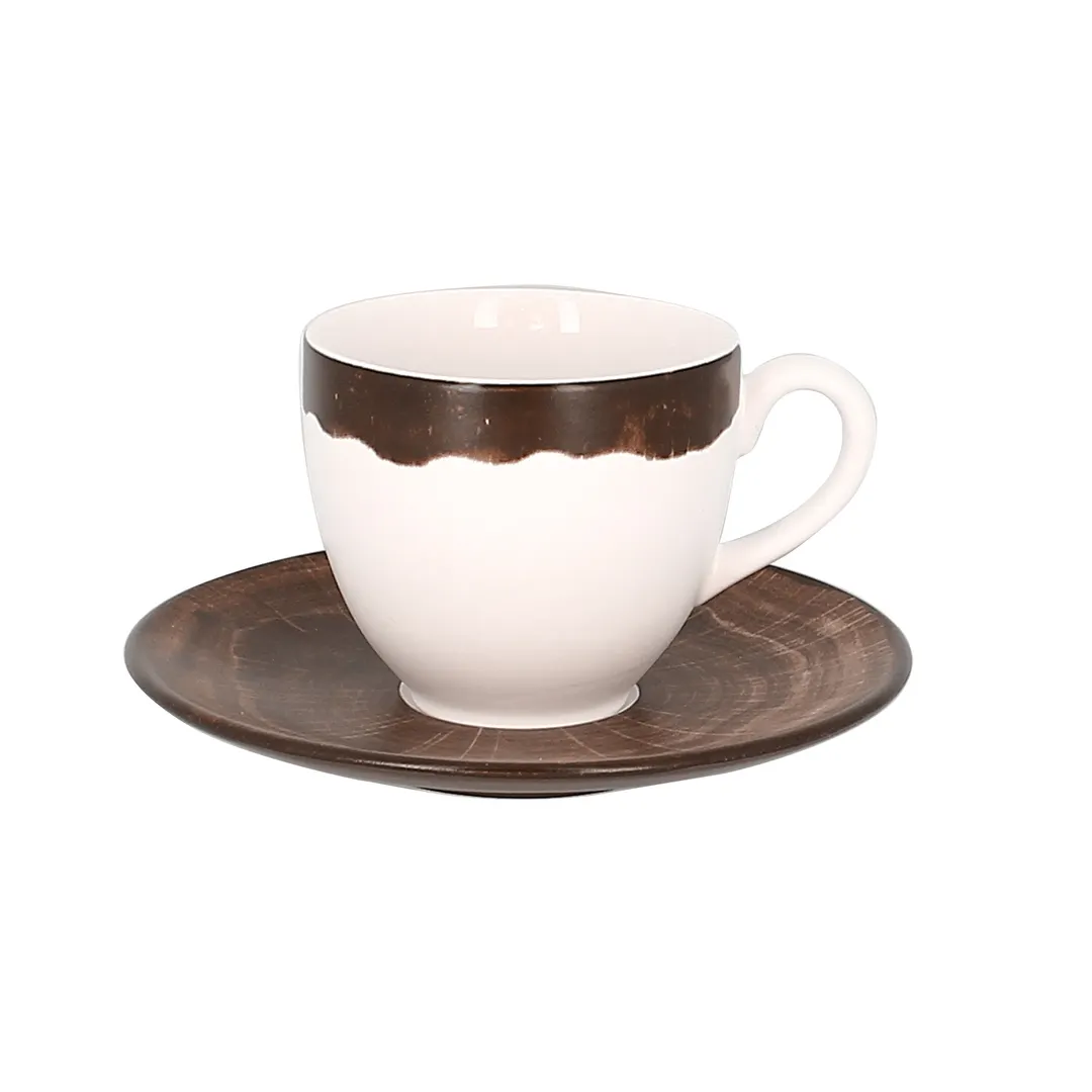 RAK Porcelain WDCLSA15OB Saucer, 6" Round Brown Porcelain, Lead‑Free, Microwave Safe - 12/Case