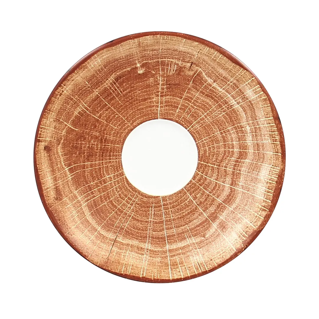 RAK Porcelain WDCLSA17TB - 6.75" Brown Round Saucer, Porcelain, Lead‑Free, Dishwasher Safe - 12/Case