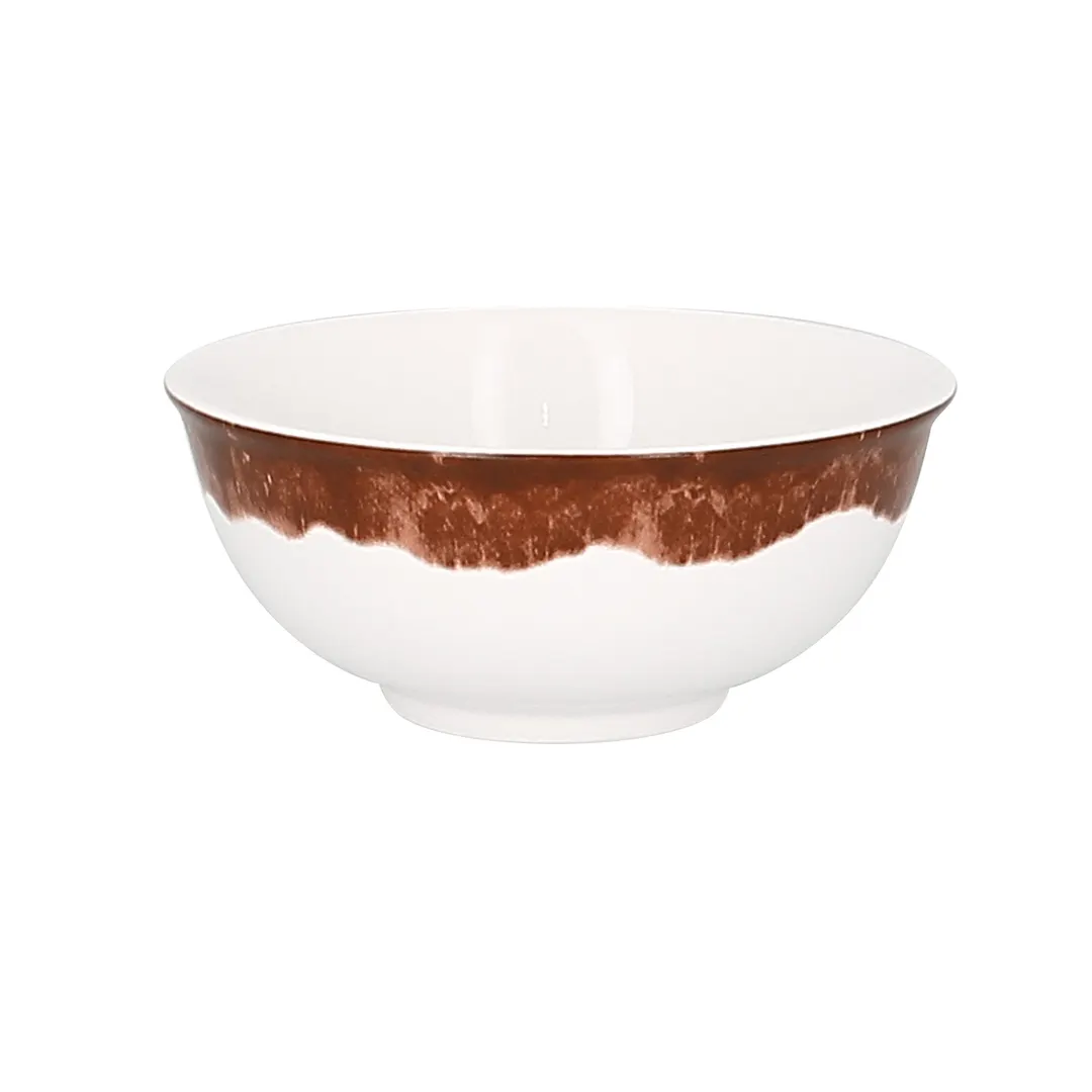RAK Porcelain WDNNBW12WB - 9 Oz Round Bowl, 4" Walnut Porcelain, Oven‑Microwave Safe - 12/Case