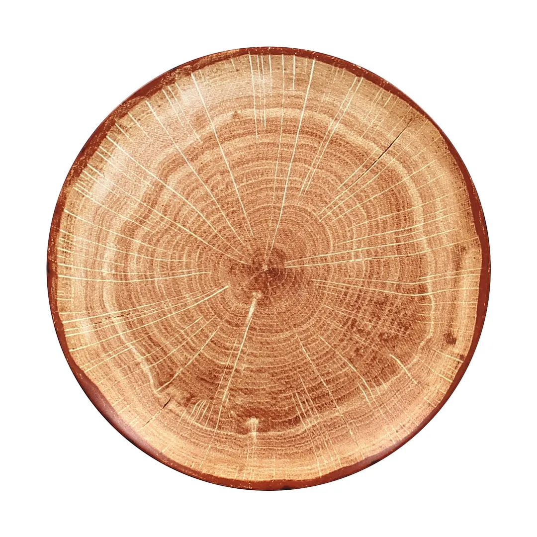 RAK Porcelain WDNNPR21TB Round Plate 8¼" Diameter Brown Porcelain Oven‑Microwave Safe - 12/Case