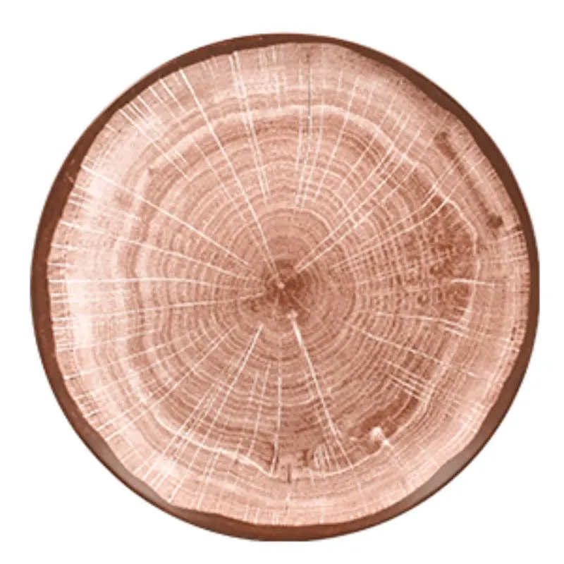 RAK Porcelain WDNNPR21WB Plate, 8¼" Round Coupe Rim, Walnut Brown Porcelain - 12/Case