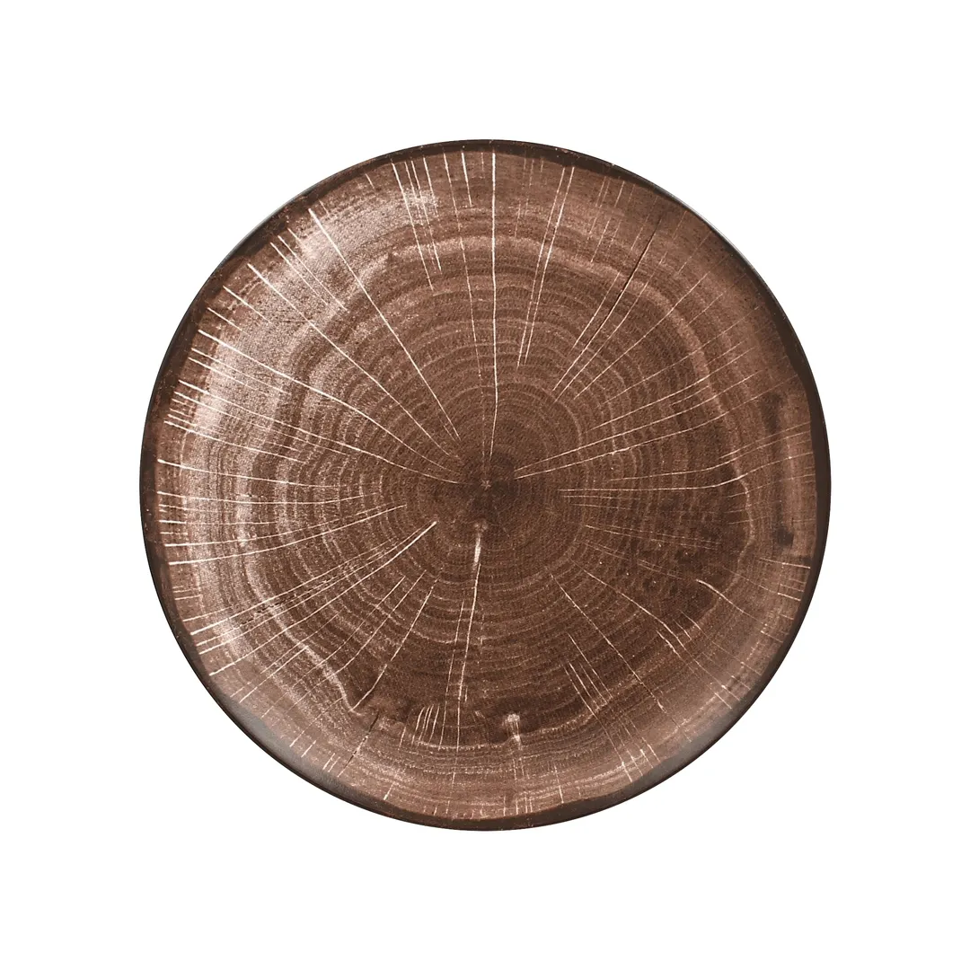 RAK Porcelain WDNNPR27OB - Round Plate 10.5" Diameter, Brown Porcelain, Flat Rim, Oven‑Safe - 12/Case