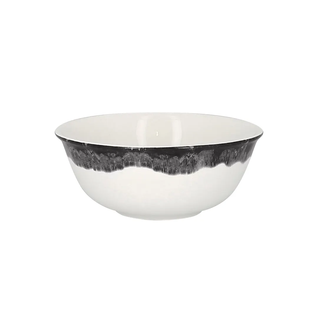 RAK Porcelain WDNNRB16BG - Wood Art Round Rice Bowl 6" (19.5 oz) Beech Gray Porcelain - 12/Case