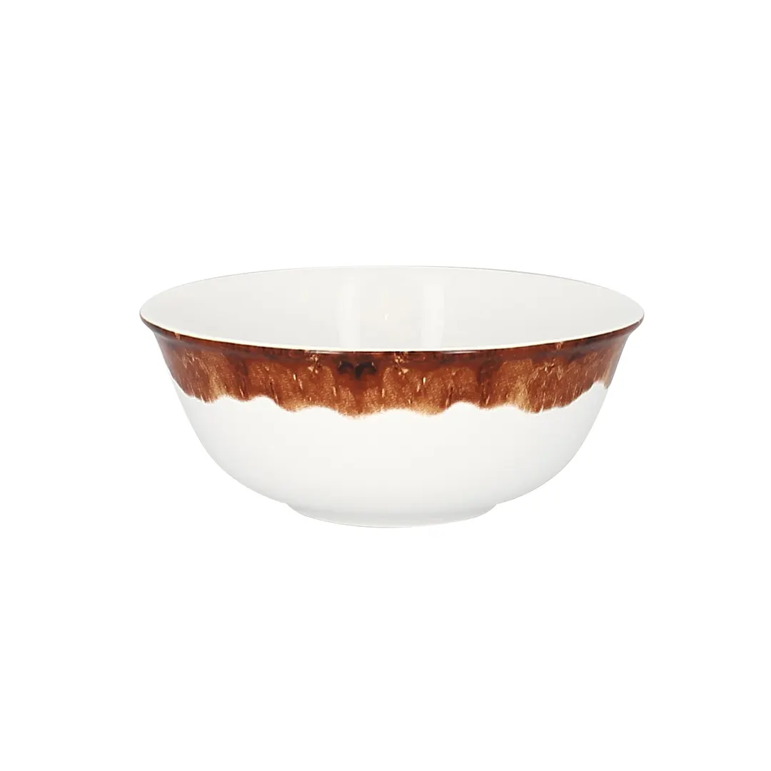 RAK Porcelain WDNNRB16TB - Rice Bowl, 6" Dia, 19 oz, Brown Porcelain, Oven/Microwave Safe - 12/Case