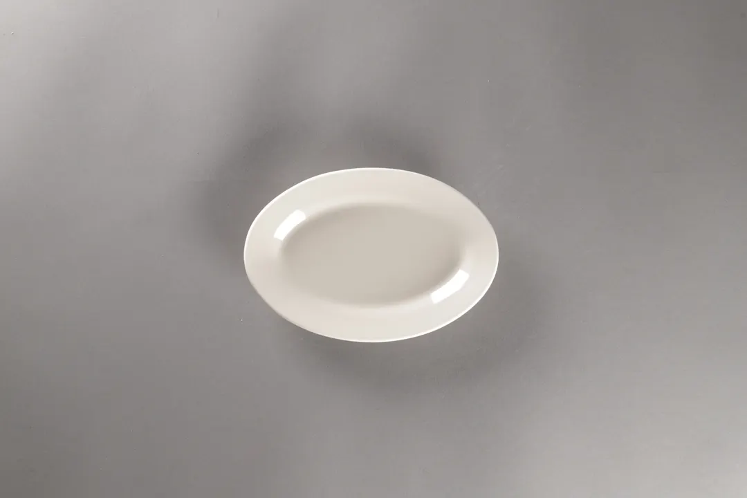 RAK Porcelain YOOP18 Oval China Plate, 7.17" x 4.92" American White Porcelain, SVS Finish - 12/Case