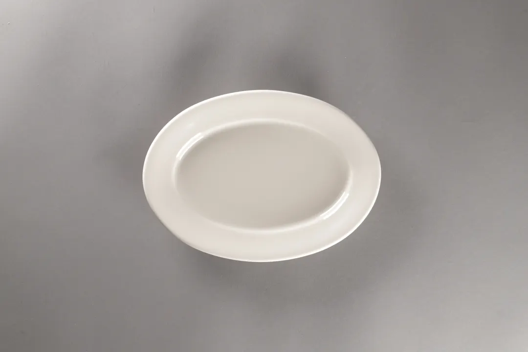 RAK Porcelain YOOP27 - Oval Dinner Platter 10.6" x 7.5" Porcelain, White, Rolled Rim - 12/Case