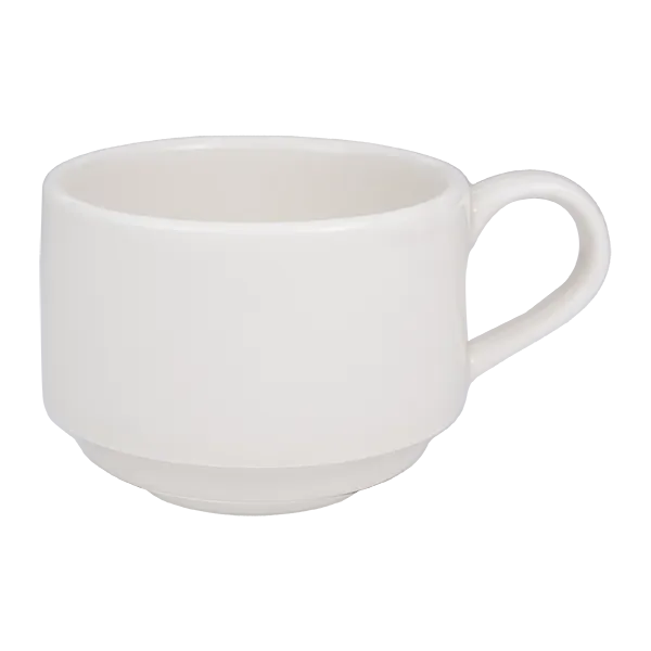 RAK Porcelain YOSC30 - Stackable 10.5 oz Cup, 3.77" Diameter, White Porcelain, SVS Finish - 12/Case