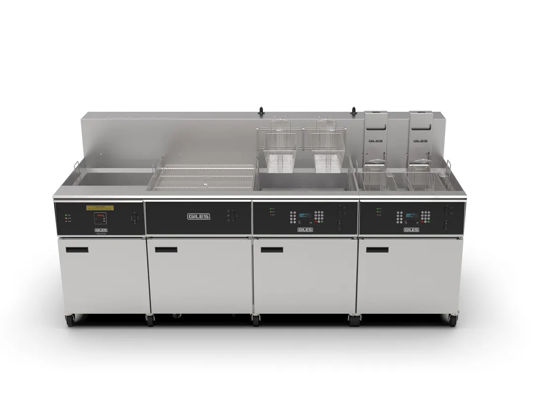 Giles EOF-BIB/FFLT/24/24 24" Floor Model Full Pot Electric Deep Fryer, Rethermalizer Combined, 340 Ibs