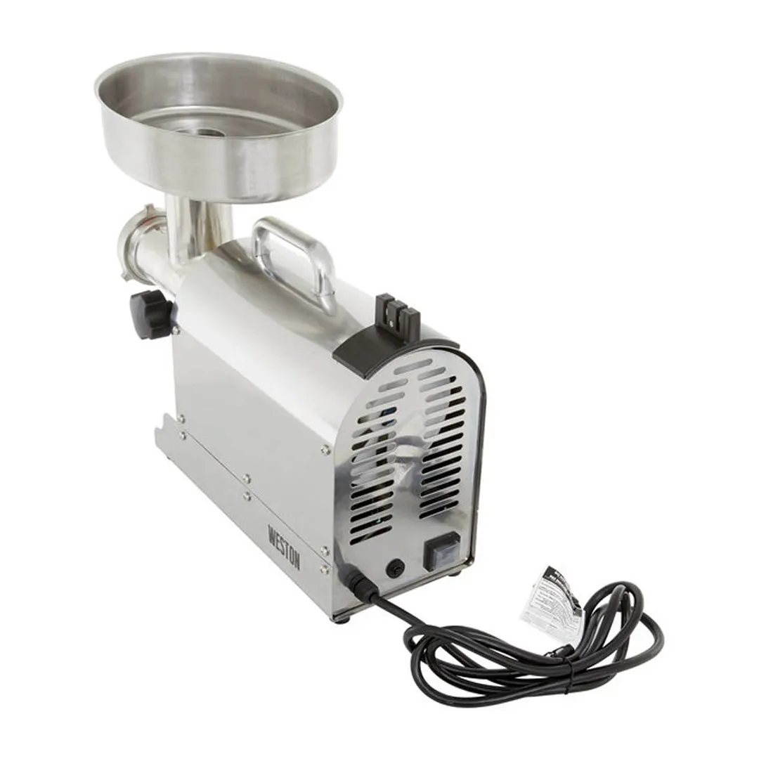 Hamilton Beach 10-1201-W Meat Grinder, #12 Hub, 1 HP 750W, 4.5mm/7mm Plates, 6-9 lbs/min, 360-540 lbs/hr