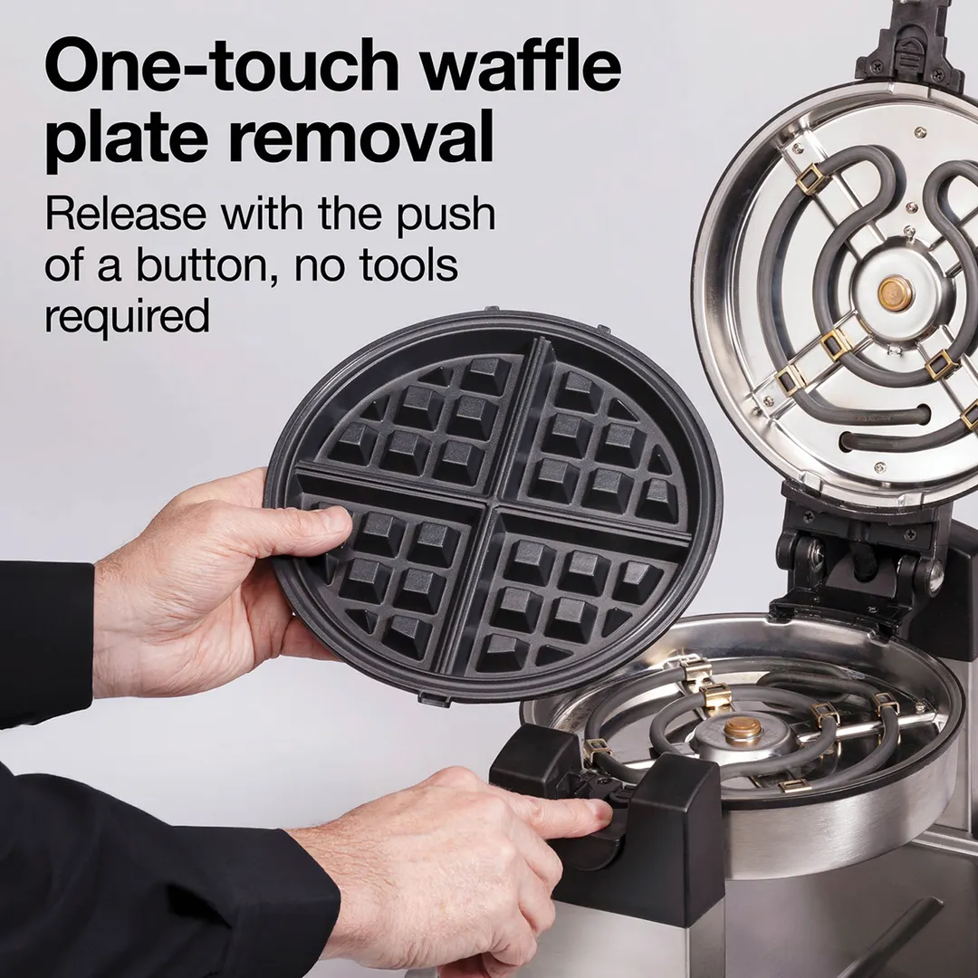 Hamilton Beach 26700 Commercial Belgian Waffle Maker, (25) Waffles per hour capability, 1300 W