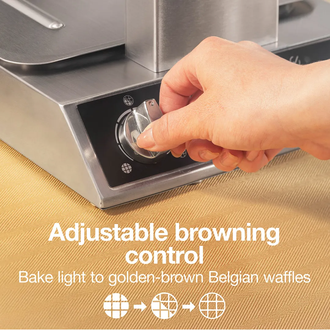 Hamilton Beach 26700 Commercial Belgian Waffle Maker, (25) Waffles per hour capability, 1300 W