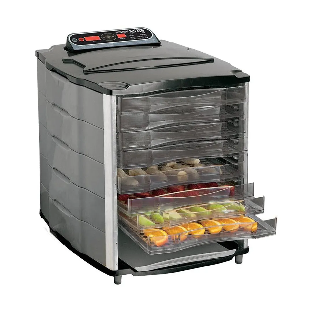 Hamilton Beach 28-1001-W Weston Dehydrator, Single Zone, 10 Nonstick Trays, 14.25x10.75in, 830W, Digital Control