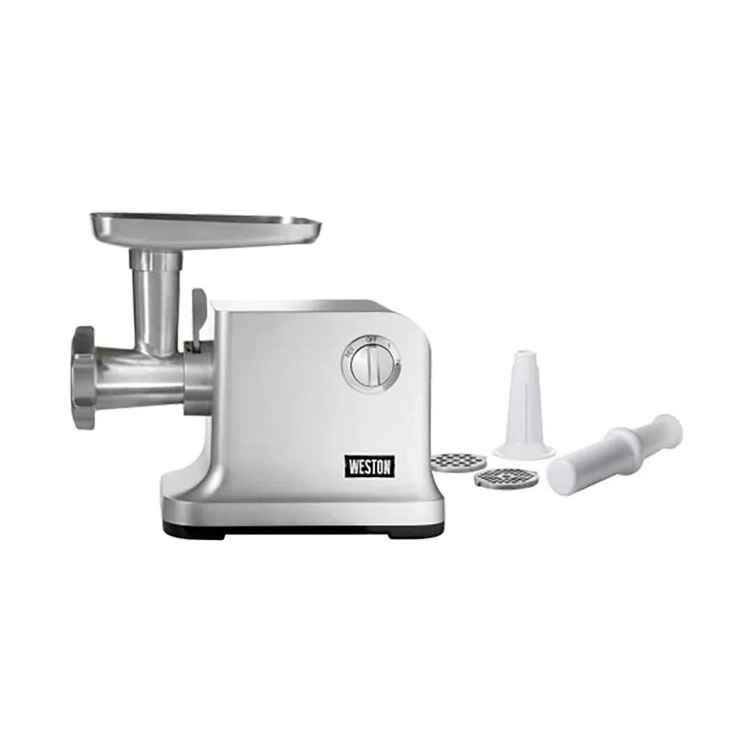 Hamilton Beach 33-1301-W Electric Meat Grinder, 1 HP 750W 120V, 2-Speed, #12 Hub, 240 lbs/hr, Plates, Sausage Stuffer
