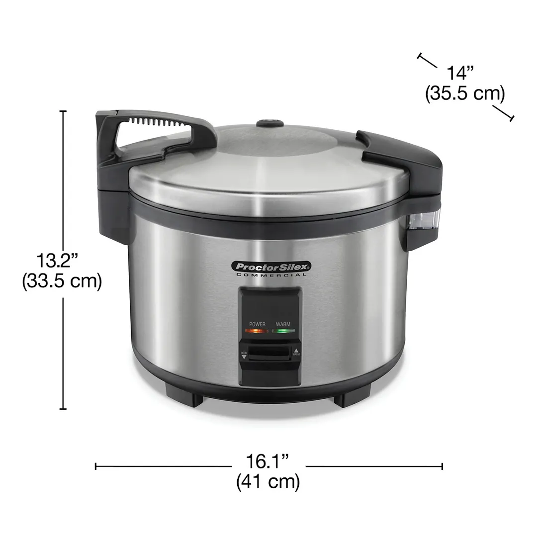 Hamilton Beach 37540 Proctor Silex Commercial Rice Cooker/Warmer, 40 Cups, 120V, 1250W