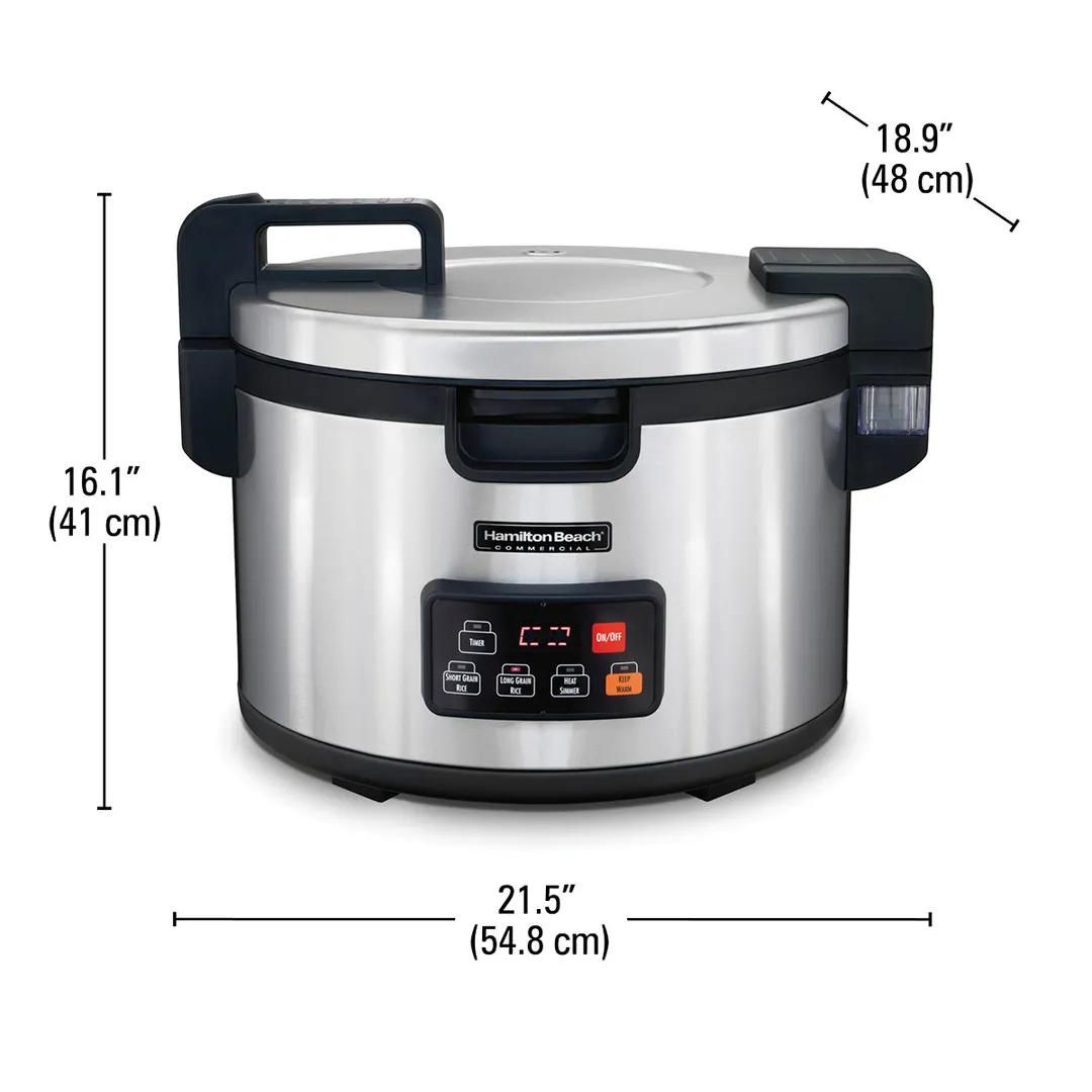 Hamilton Beach 37590 Proctor Silex Commercial Rice Cooker/Warmer, 90 Cups, 240V, 2500W